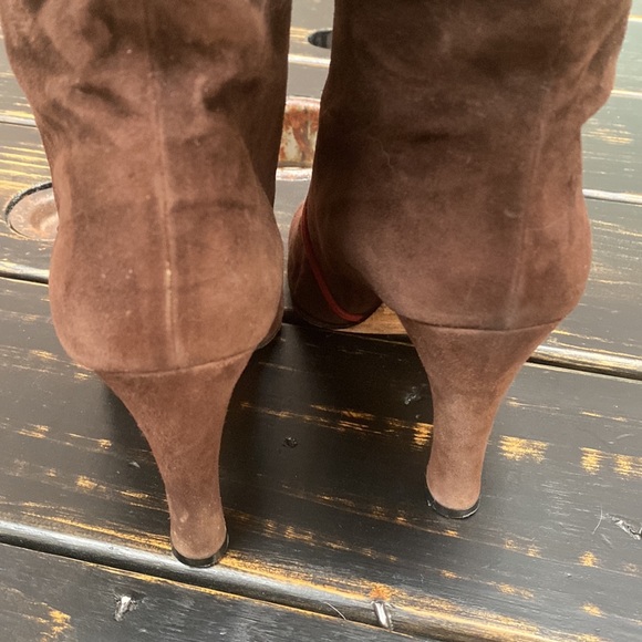 *VINTAGE* Yves Saint Laurent Brown Suede Boots - Picture 8 of 17